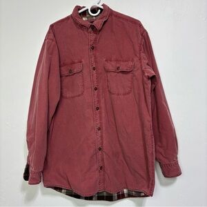 RedHead Men's Large Tall LT Button Up Shirt Jacket Shacket Flannel Lined Warm